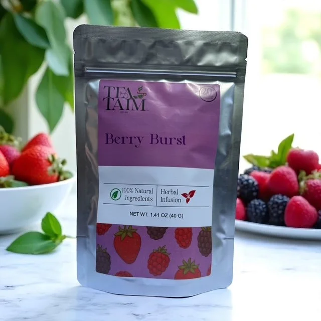 Refreshing Berry Burst Tea with strawberry, raspberry, and blackberry