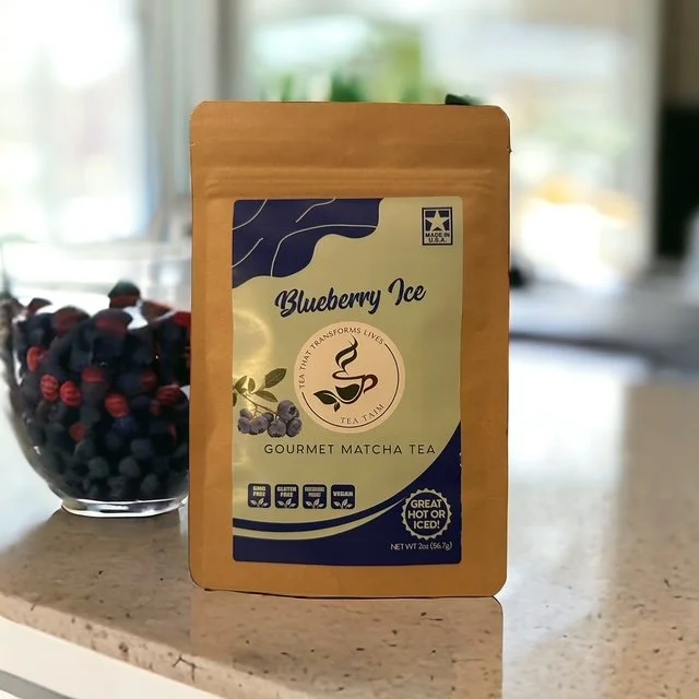 Refreshing Blueberry Ice Gourmet Matcha Tea for natural energy and focus
