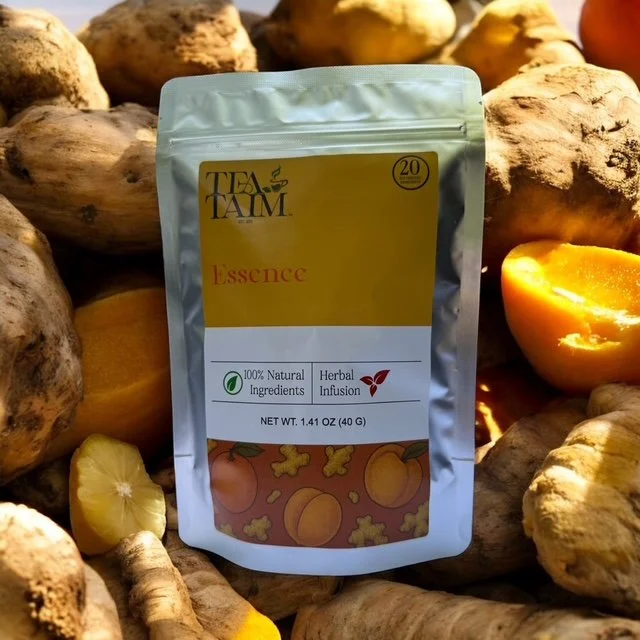 Essence Green Oolong Tea with ginger, orange, and peach flavors