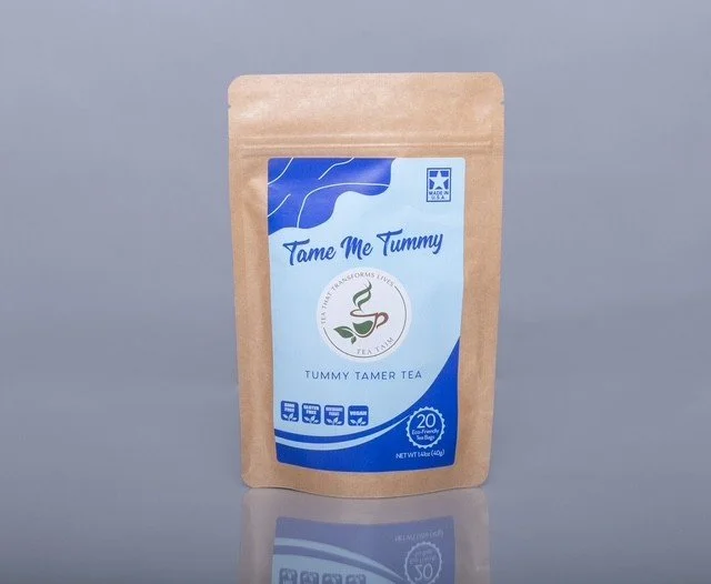 Tummy Tamer herbal tea for digestion support with papaya and mint